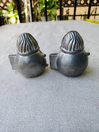 Set of 2 Vintage Pewter Ice Cream Mold Flaming Cauldrons | eBay