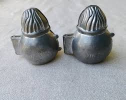 Set of 2 Vintage Pewter Ice Cream Mold Flaming Cauldrons ...