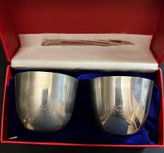 Vintage Godinger Pewter Cups In Presentation Box Nice Condition | eBay