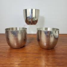 Set of Three (3) Vintage Jefferson Silver Plated Cups – Set With Patina & Wear – Classic Barware or Display - Etsy Israel