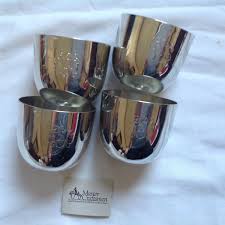Master Craftsmen Pewter Lot of 4 Jefferson Cups Engraved Initials | eBay
