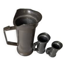 German Pitcher with Vertical Brown Stripes and Rococo Style ...