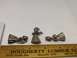 3 Vintage Miniature Metal Angels Figures | eBay