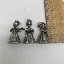 3 Tiny Pewter Angels Musician 1 1/2" Vintage Taiwan ...