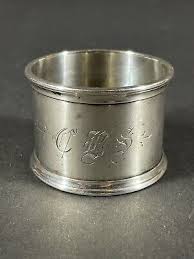 Antique Wide Sterling Silver Napkin Ring By Towle CBS ...