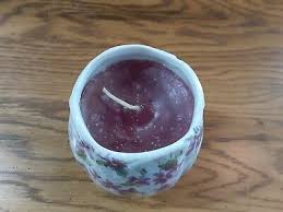 APCO "Forget Me Not" Candle and Mini Pitcher with Bowl. Gold trim. | eBay