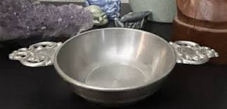 Antique 18th Century Holland Pewter Porringer Cup 6” Double ...