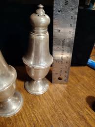 DUNKIN CREATION 1940 STERLING SILVER SALT PEPPER SHAKERS W GLASS 5 1/4 VINTAGE | eBay