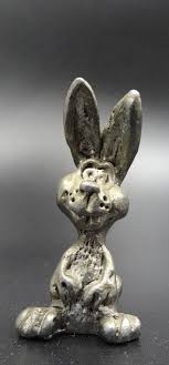 1970's Pewter Miniature Bunny Rabbit Figurine Collectible | eBay