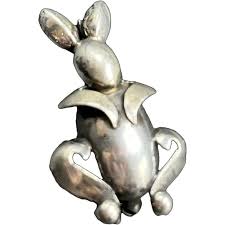 Sterling Silver Bunny Brooch by Herman Siersbol. For Sale at ...