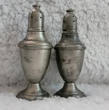 VINTAGE NS CO. Solid Pewter 906 Salt Pepper Shakers National Silver Company NICE $10.00 - PicClick