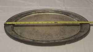 LARGE VINTAGE OVAL SILVERPLATE PLATTER TRAY 19.5” x 13" | eBay
