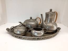 Vintage Mid Century Royal Holland Pewter KMD Coffee & Tea Service Set with Tray | eBay