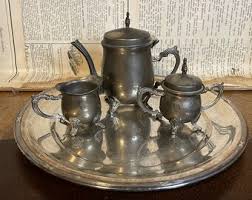Vintage Small Metal Tea or Coffee Set - Etsy