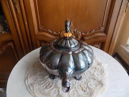 Antique Vintage Ornate Silver Plated CSC Set-tea pot ,sugar bowl and creamer | eBay