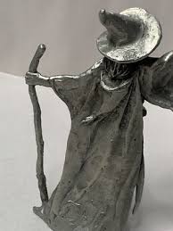 Gallo Wizard Pewter Figurine Rainbow Crystal Ball Staff ...