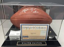 Chicago Bears Walter Payton Signed Football COA Steiner – Memorabilia Expert