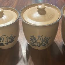 Kitchen | Vintage Pfaltzgraff Complete 4 Piece Folk Artblue ...