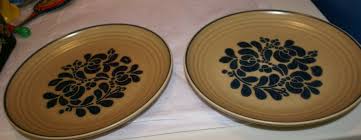 LOT OF 2 Vintage Pfaltzgraff Folk Art USA 10"D Dinner Plates ...