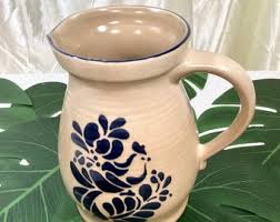 Vintage Folk Art 2 1/2 Qt Pitcher by Pfaltzgraff USA #416 Vintage Housewarming Gift Hostess Gathering Table Serving Grandma Gift Mom (B7-2) - Etsy