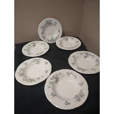 Pfaltzgraff Grapevine Salad Plates 8 1/8” Grape Pink Flower ...