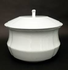 Antique White Ironstone Chamber Pot with Lid Johnson ...