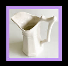 White Ceramic Small Pitcher Vintage - Etsy