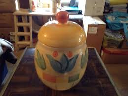 Bella Ceramic Flower Yellow Cookie Jar | eBay