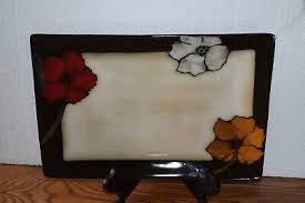 Pfaltzgraff Everyday Painted Poppies Rectangular Serving ...