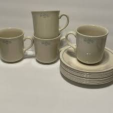 41 Pc CORELLE LACE BOUQUET Dinner, Dessert, Saucer Dinner Plate Bowls Tea Cups | eBay