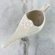 Antique Faience Pitcher, With Embossed Flower and Leaves at ...