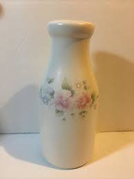 Vintage Pfaltzgraff Tea Rose Milk Bottle Carafe Vase 8 inch ...