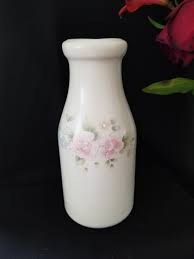 Pfaltzgraff Tea Rose Milk Bottle Vase - Etsy