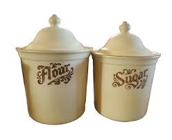 VINTAGE COMPLETE Canister SET! Pfaltzgraff "Village" 1976 ...