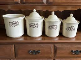 Pfaltzgraff Village USA Flour Sugar Coffee Tea Canister ...