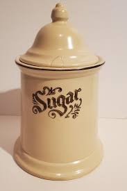 VINTAGE PFALTZGRAFF VILLAGE PATTERN CERAMIC SUGAR CANISTER ...