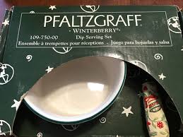 Pfaltzgraff Winterberry Dip Serving Set with Spreader NIB | eBay