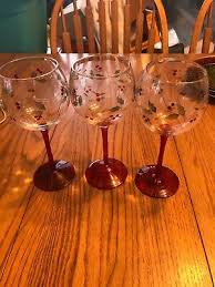 Holiday Cup Wine Glass Set of 3 Ships N 24h | eBay