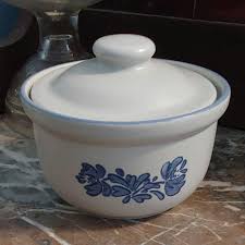 Vintage Pfaltzgraff Round Butter Tub, 1970s Yorktowne Design ...