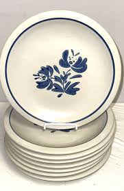 8 Pfaltzgraff YORKTOWNE BLUE 10 1/4" DINNER PLATES | eBay