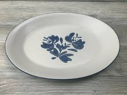 Pfaltzgraff Stoneware Yorktowne Blue - 14" Oval Serving ...