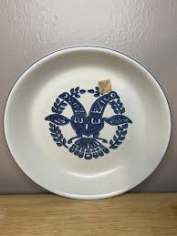 Vintage Ceramic Pfaltzgraff Pie Plate, 1960s Cornflower Blue ...