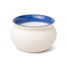 Santorini 13oz Cream Ceramic Cliff & Hinoki Wood ...