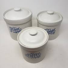 Vintage Pfaltzgraff Yorktowne Canister Set of 3 USA Flour ...