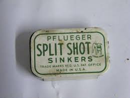 Vintage Pflueger Split Shot Fishing Sinkers (12) Tin Container | eBay