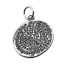 Ancient Greek Minoan Phaistos Disc Coin Sterling Silver 925 ...
