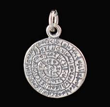 Phaistos Disc Small Handmade Silver Pendant-minoan ...