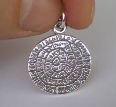 Phaistos Disk Quality Small Pendant - Sterling Silver ...