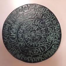Greek Phestos Discus with Hieroglypic Signs, Hanging Plaque ...