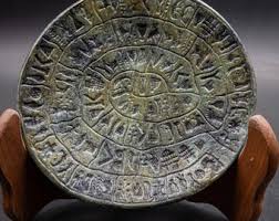 Greek Minoan Phaistos Disc Decorative Bronze Plate for ...